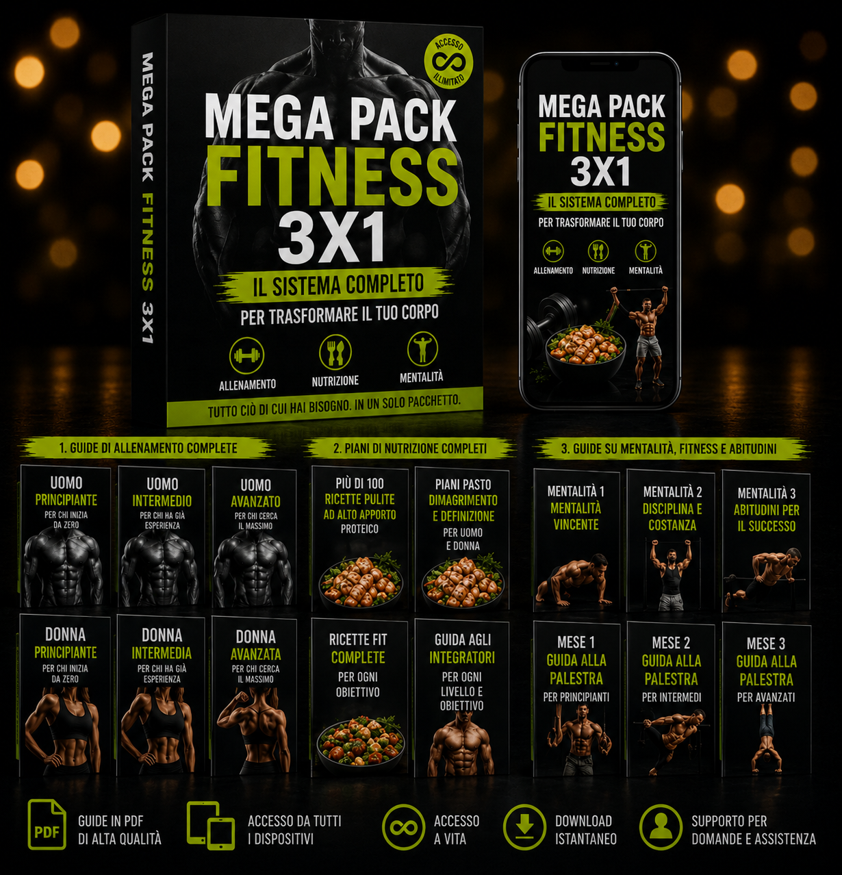 💥 PACCHETTO FITNESS ESCLUSIVO 3x1 MEGA PACCHETTO 💥